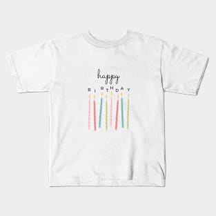 Happy Birthday with Candles Kids T-Shirt